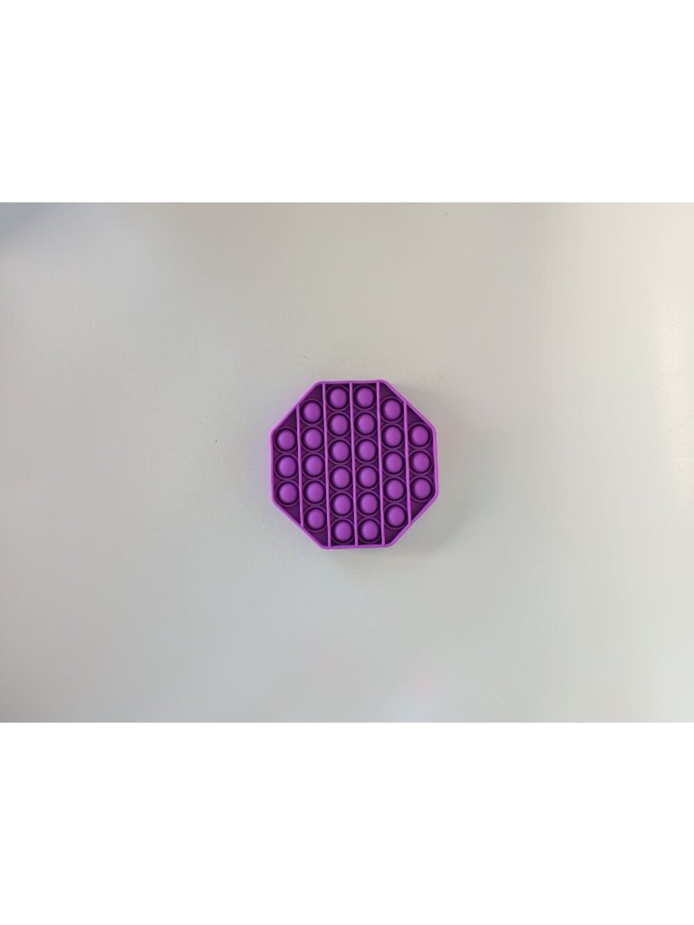 Purple Octagon Pop It Fidget Toy Silicone Push Pop Bubble Sensory Stress Relief